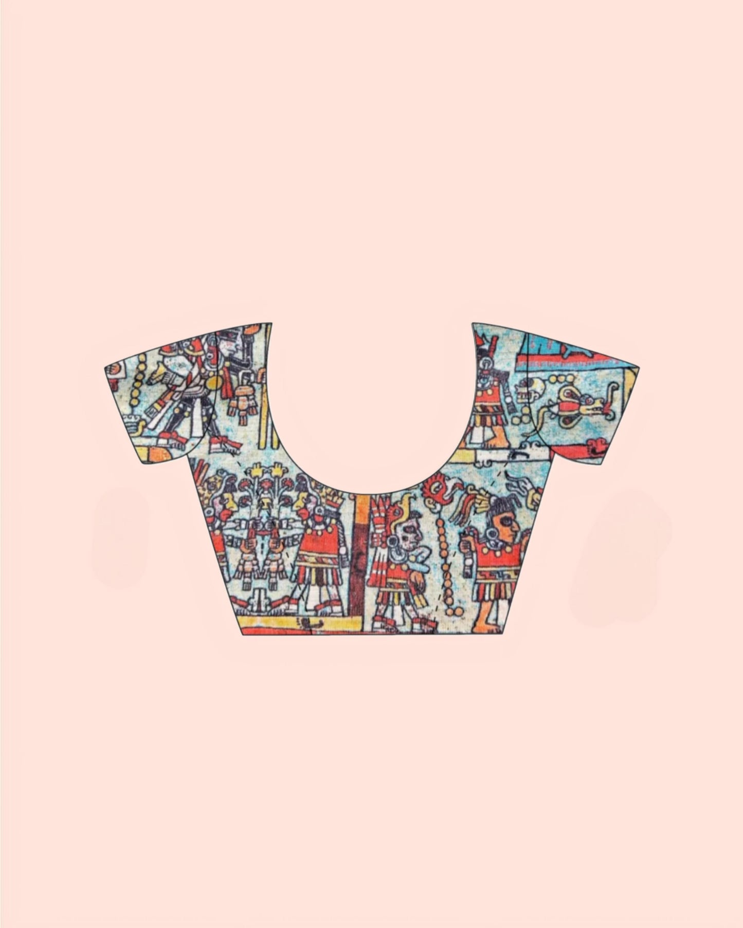 Godawari Dutta – Timeless Madhubani Digital Print Saree | Dual Blouse Options