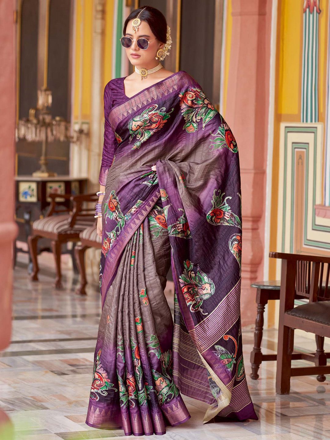 Rajgharana Kalamkari Woven Design Saree - Varnika Edition