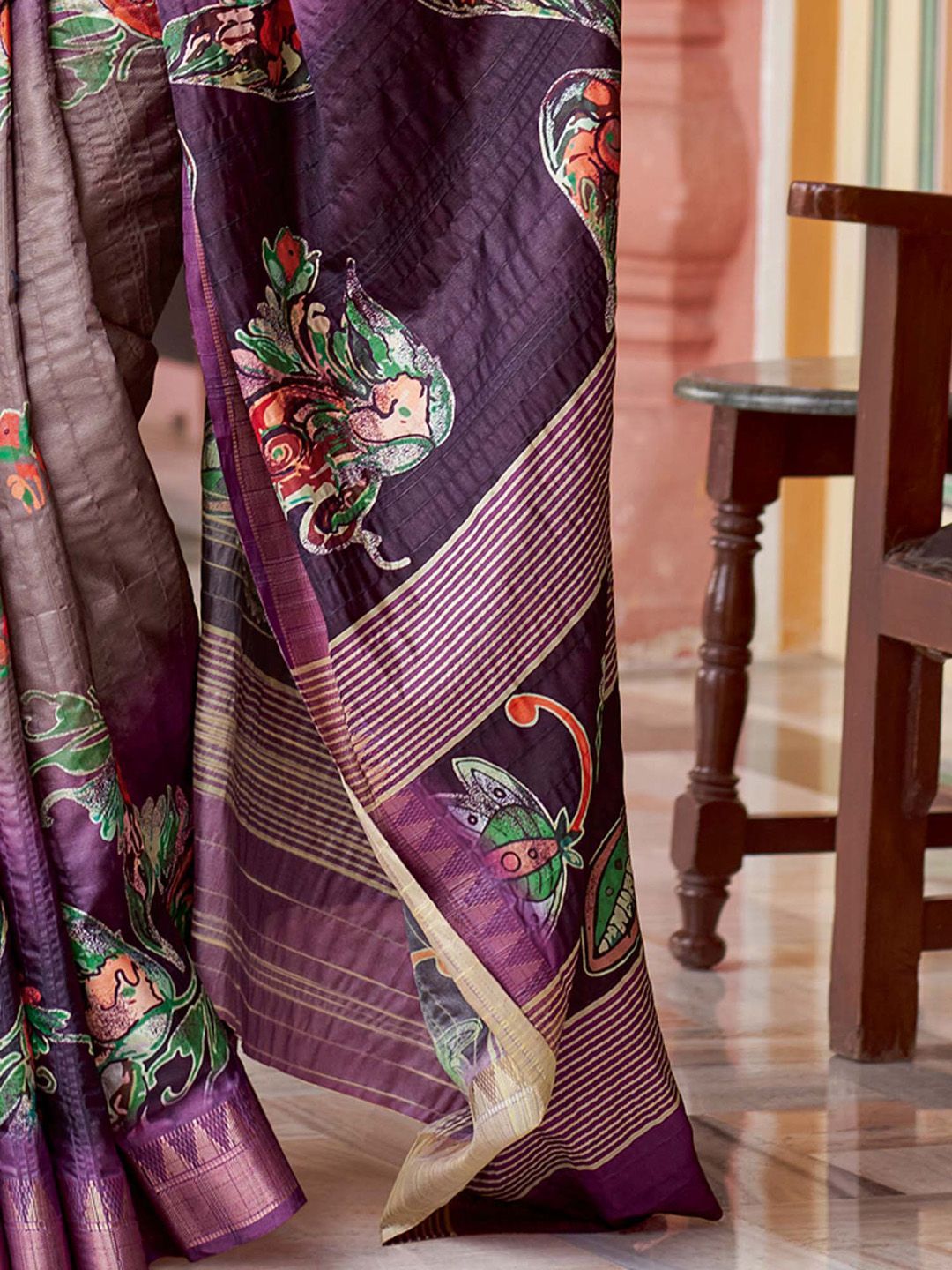 Rajgharana Kalamkari Woven Design Saree - Varnika Edition